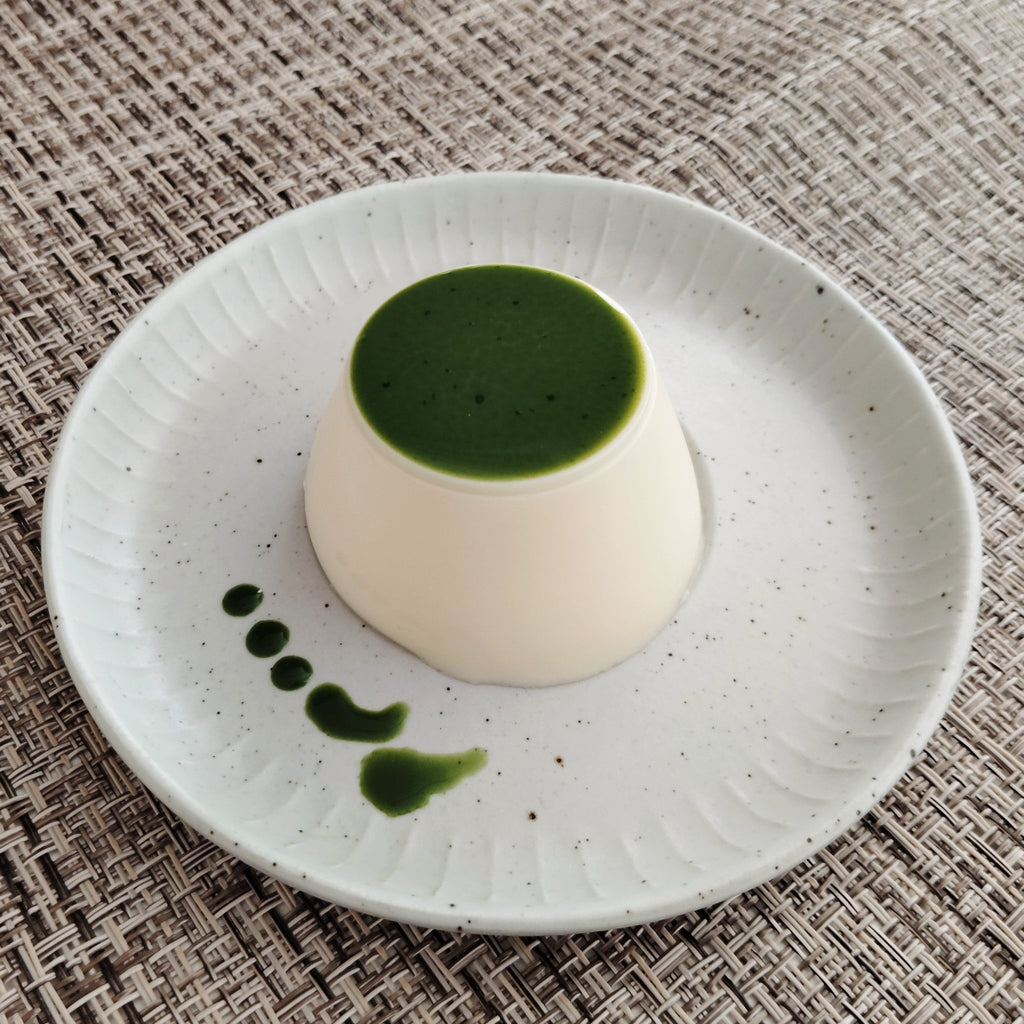 No.77 低糖質豆乳ゼリー 抹茶ソース掛け　体に吸収されにくい甘味料を使って - ココレクト
